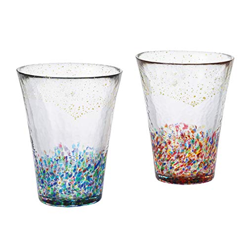 Aderia Tsugaru Bidoro MATSURI Gold-Accented Tumbler Pair Set 305ml