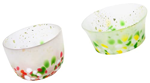 Aderia Tsugaru Bidoro Sake Cup Pair Set - Enishi Koma Design
